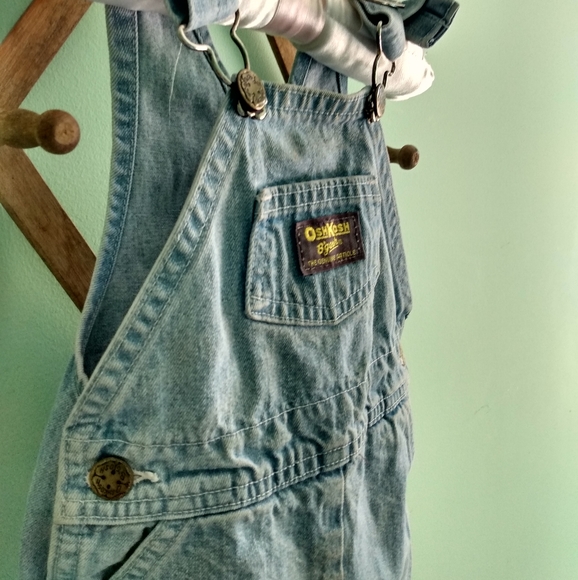 Light denim shorts overalls - Picture 2 of 2
